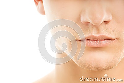 Part of man's face Stock Photo