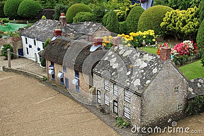 Part of a model village Stock Photo