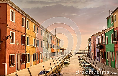 Murano Venice Canal open to the sea Editorial Stock Photo