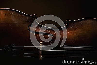 Old Wooden Cello Stock Photo