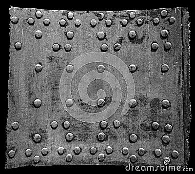 Part of the old metal structure, covered with rust Stock Photo