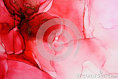 Part of original alcohol ink painting Stock Photo