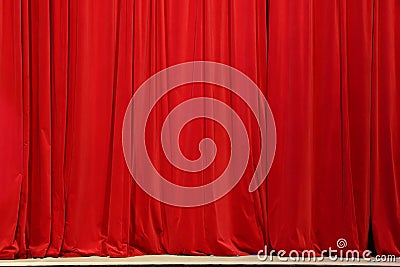 Part of a red curtain Stock Photo