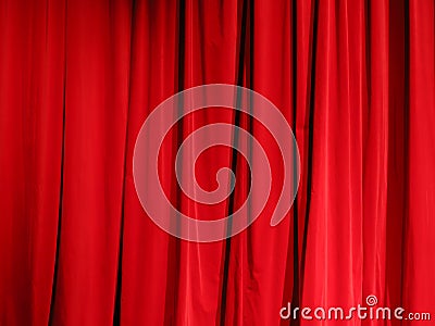 Part of a red curtain Stock Photo