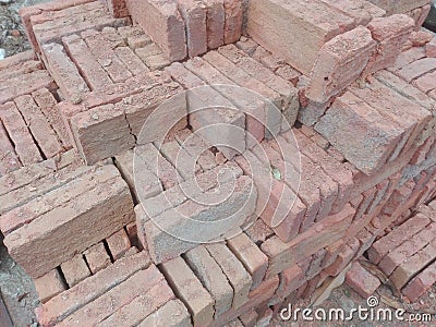 Part 3 red stone arrangement Stock Photo