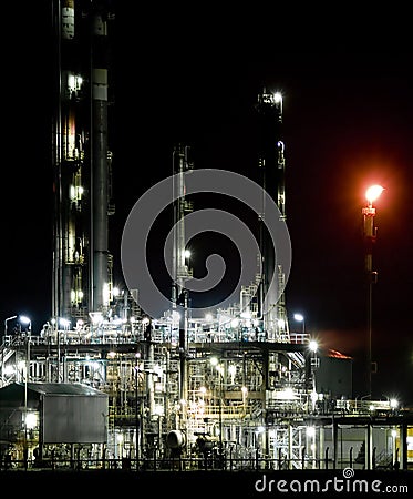 Part of refinery complex Stock Photo