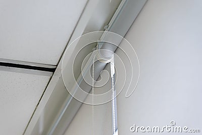 Part of roller blind Stock Photo