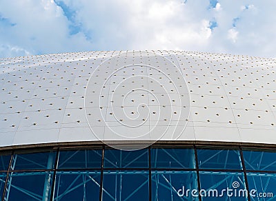 Part of the roof of the Big Ice Palace in the Olympic Park Editorial Stock Photo