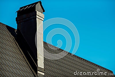 Part of the roof of the roof of the house Stock Photo