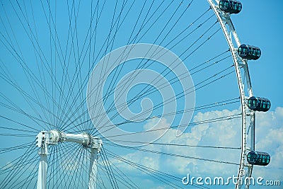 Part of Singapore flyer, big wheel, ferries wheel Stock Photo