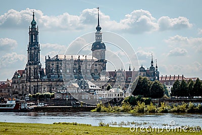 Part of the skyline of Dresden in Germany. Editorial Stock Photo