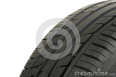 Part of Sport summer tire isolated on white Stock Photo