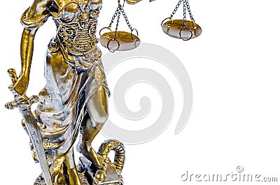 Part of statue of Lady Justice Stock Photo