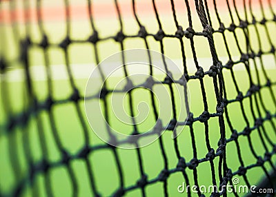 Part of tennis net Stock Photo