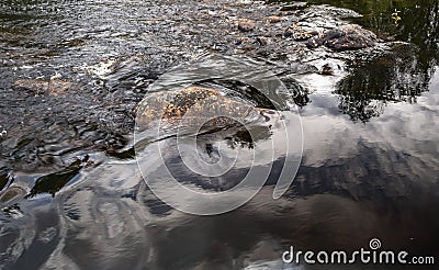 Part of the threshold of the river. Stock Photo