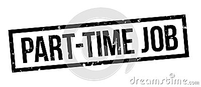 Part-time job square grunge black stamp badge Vector Illustration