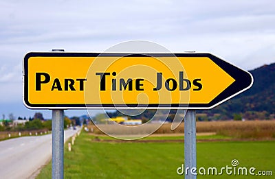 Part time jobs sign board. Stock Photo