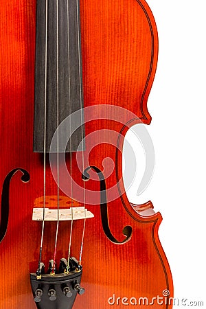 Part violin closeup Stock Photo