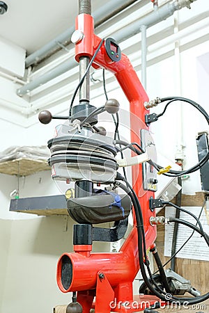 Part of a vulcanization machine Stock Photo