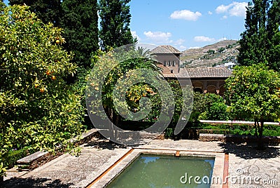 Partal Gardens, Alhambra Palace. Stock Photo