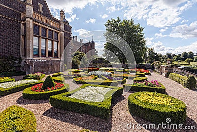 The Parterre, Charlecote House, Warwickshire, England. Editorial Stock Photo