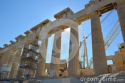 Parthenon and Acropolis of Ðthens, Greece Stock Photo