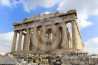 Parthenon, the Temple to Athena in Athens, Greece Stock Photo