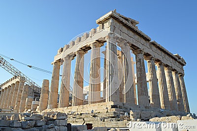 Parthenon in athens acropolis Stock Photo