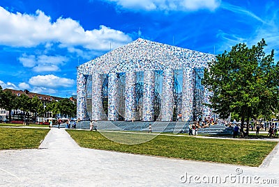 Parthenon of the books-The art temple at the Friedrichsplatz in Kassel, Germany Editorial Stock Photo