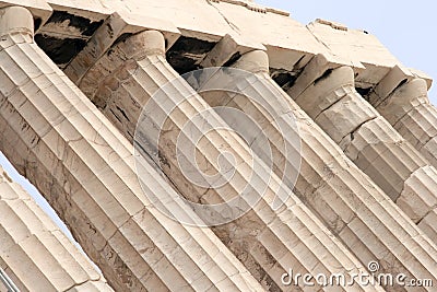 Parthenon Columns Stock Photo