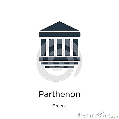 Parthenon icon vector. Trendy flat parthenon icon from greece collection isolated on white background. Vector illustration can be Vector Illustration