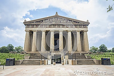 Parthenon Replica Entrance, Nashville Stock Photo