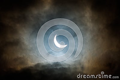 Partial Eclipse of the sun Stock Photo