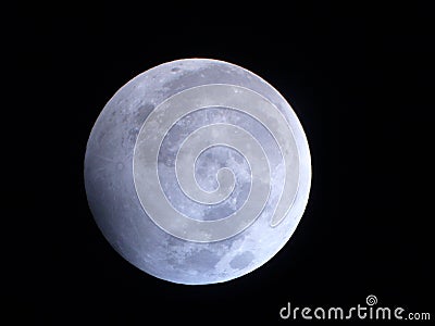 Partial Lunar Eclipse Stock Photo