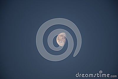 Partial moon Stock Photo