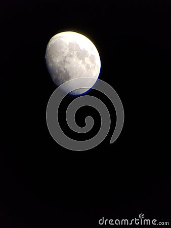 Partial Moon Stock Photo