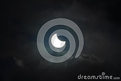Partial solar eclipse Stock Photo