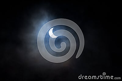 Partial Solar Eclipse Stock Photo