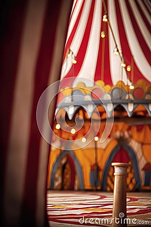 partial view of a circus tent with focus on details Stock Photo