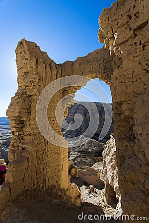Partial view of Guge ruins Stock Photo