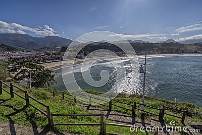 Partial view of Ribadesella in Spain Editorial Stock Photo