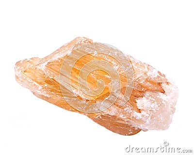 Partially crystallized golden Scapolite from Nigeria Stock Photo