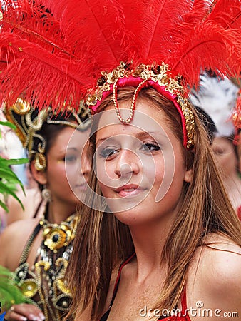 Participant at copenhagen carnival 2012 Editorial Stock Photo