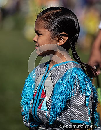 Beautiful Native American Child Editorial Stock Photo