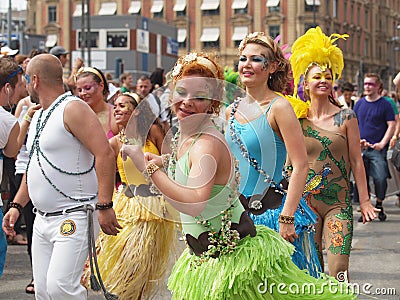 Participants at copenhagen carnival 2012 Editorial Stock Photo