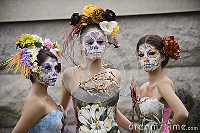 Participants during dia de Muertos Editorial Stock Photo