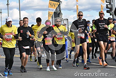 Participants of Moscow Marathon 2020 Editorial Stock Photo