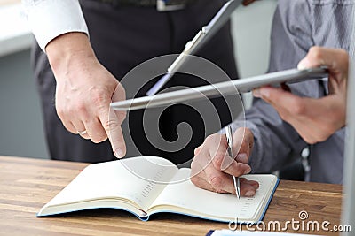 Participation examination technical documentation. Stock Photo