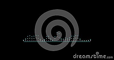 particle graph lines, HUD lines in motion. High tech futuristic graphics. FHD future technology network concept. Modern Stock Photo
