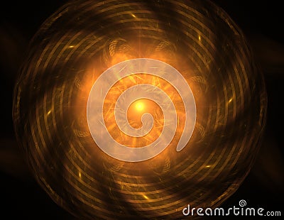 Particles of abstract fractal forms on the subject of nuclear physics science and graphic design. Geometry sacred futuristic quant Stock Photo